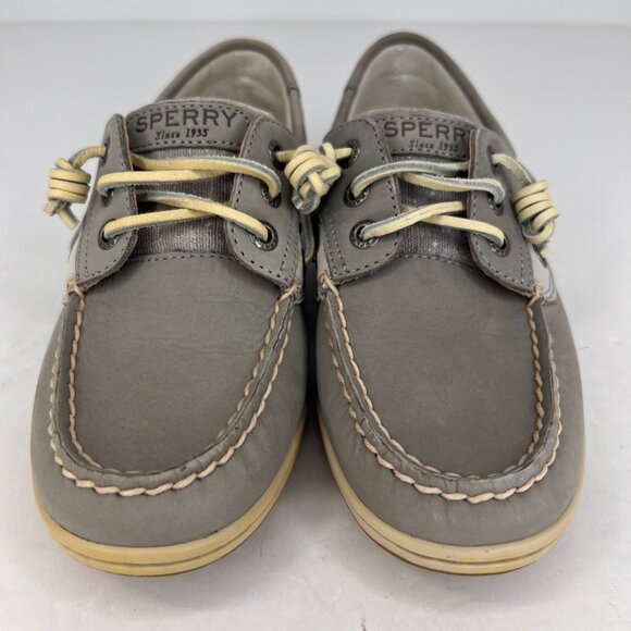 Sperry Womens STS95710 Ivyfish Gray Olive Top-Sider Canvas Size 6 M Boat Shoes - Picture 3 of 9